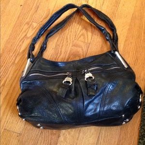 Black B Makowsky leather hobo